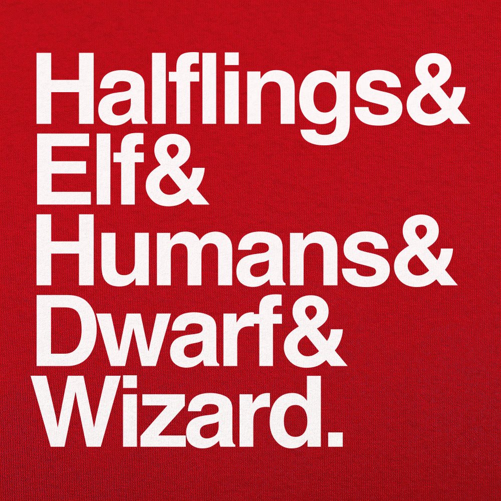 The Fellowship of Halflings, Elves, Humans, Dwarves and Wizards