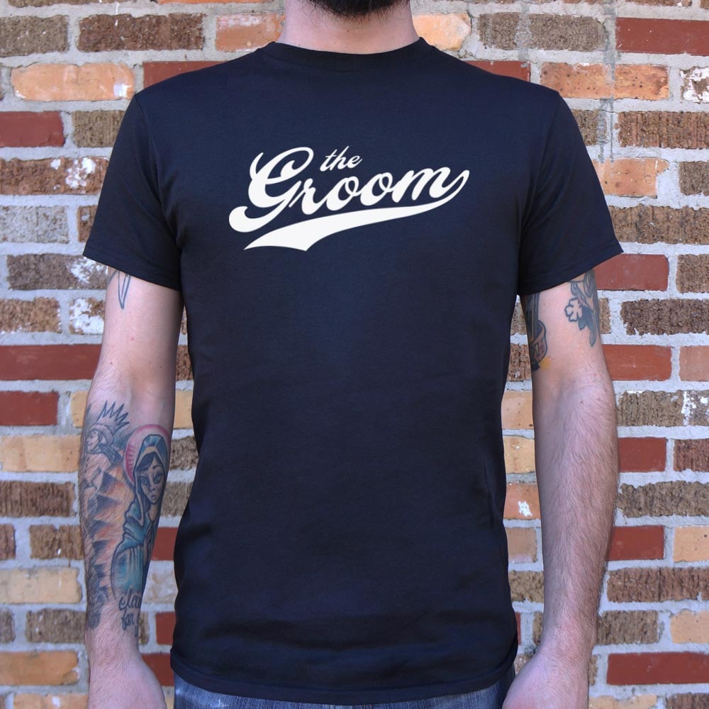 The Groom Varsity Script Wedding Design