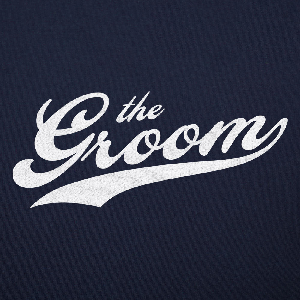 The Groom Varsity Script Wedding Design