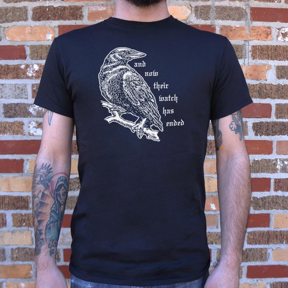 And Now Their Watch Has Ended Gothic Raven Graphic