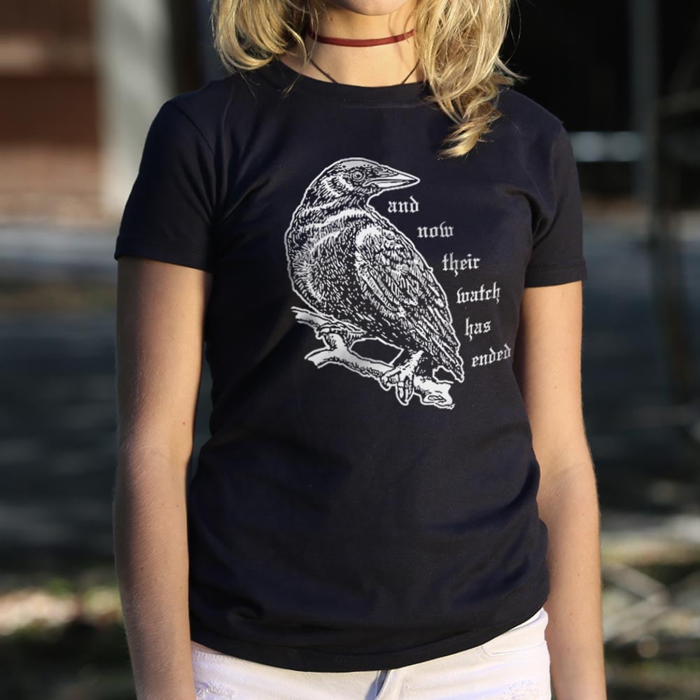 And Now Their Watch Has Ended Gothic Raven Graphic