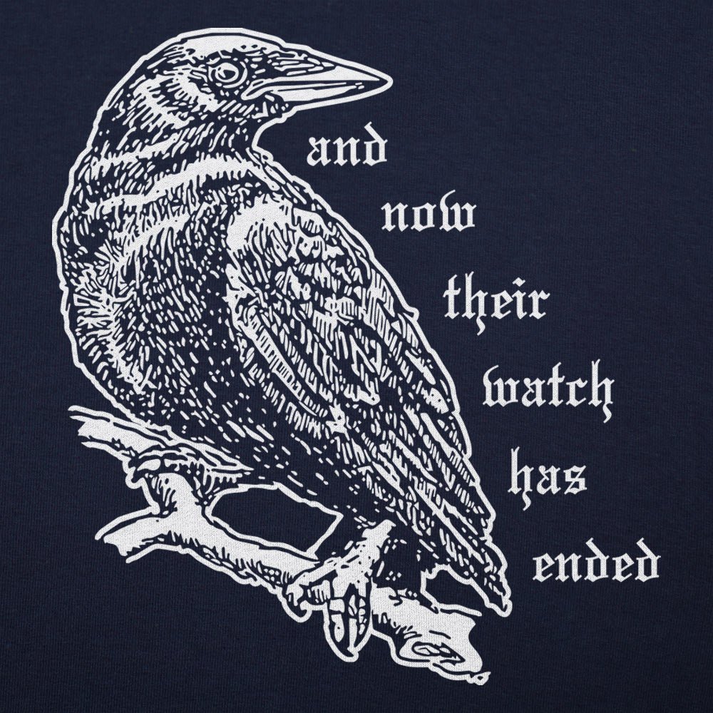 And Now Their Watch Has Ended Gothic Raven Graphic