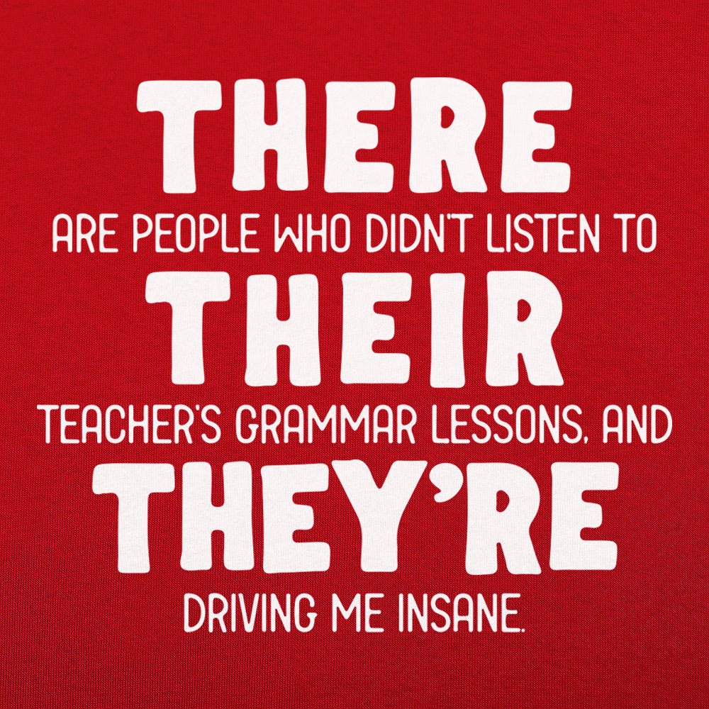 There Their They're Grammar Pun Graphic