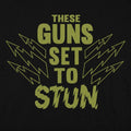 These Guns Set to Stun Muscle Graphic