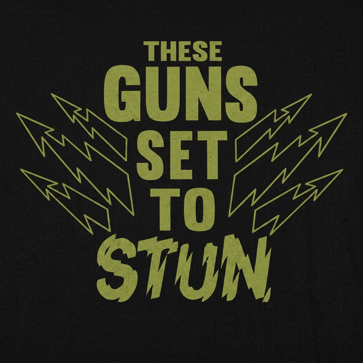 These Guns Set to Stun Muscle Graphic