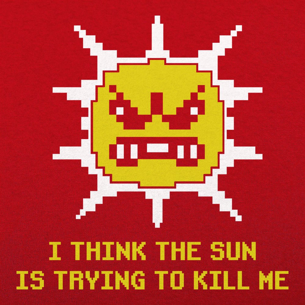 The Sun is Killing Me Angry 8-Bit Sun Character