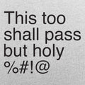 This Too Shall Pass but Holy Censored Swear Word Quote