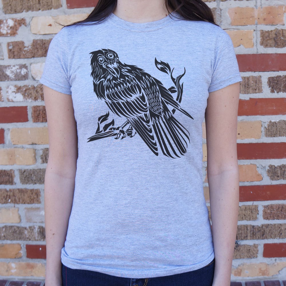Three-Eyed Bird Mystical Raven Illustration