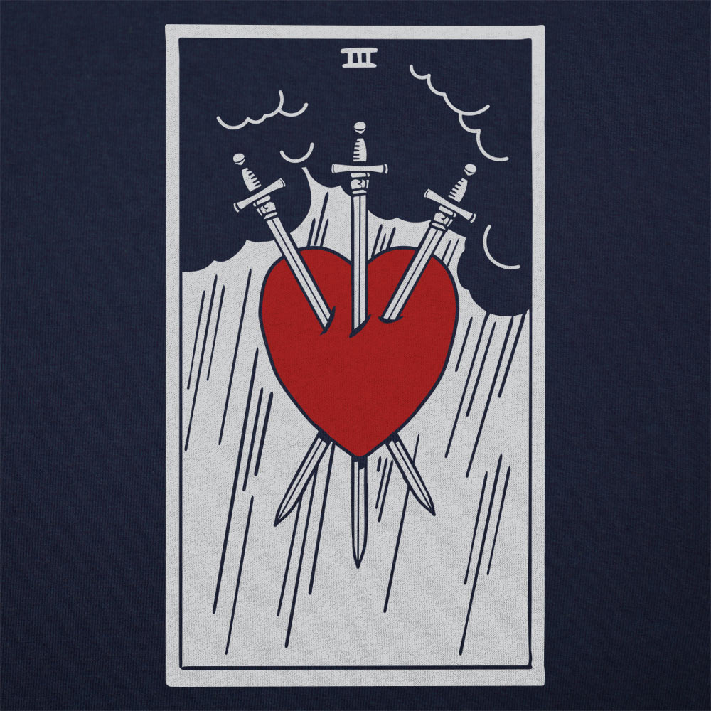 Tarot Three of Swords Card Graphic