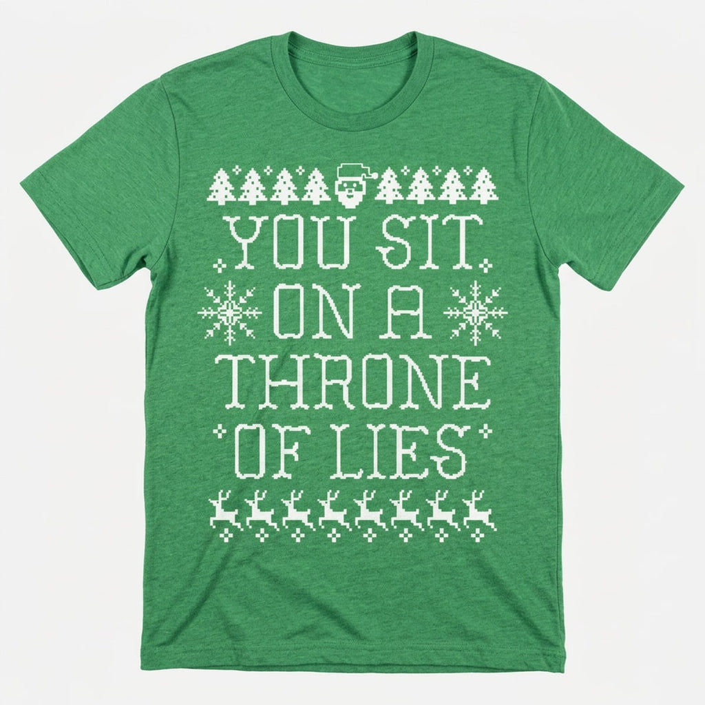 Throne of Lies Ugly Christmas Sweater Santa Quote