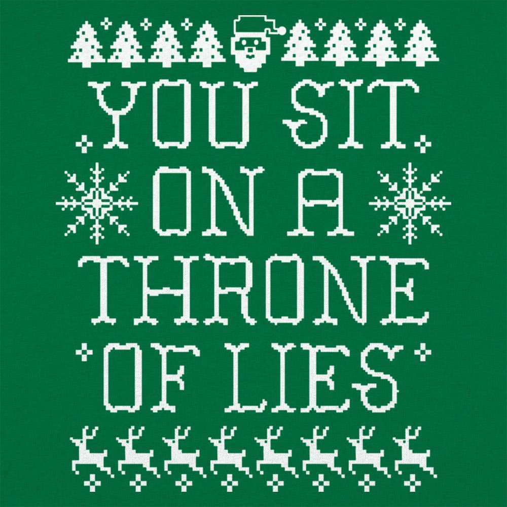 Throne of Lies Ugly Christmas Sweater Santa Quote