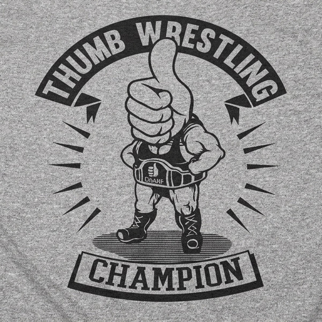 Thumb Wrestling Champion Funny Graphic