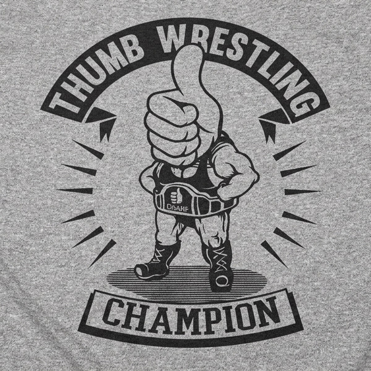 Thumb Wrestling Champion Funny Graphic
