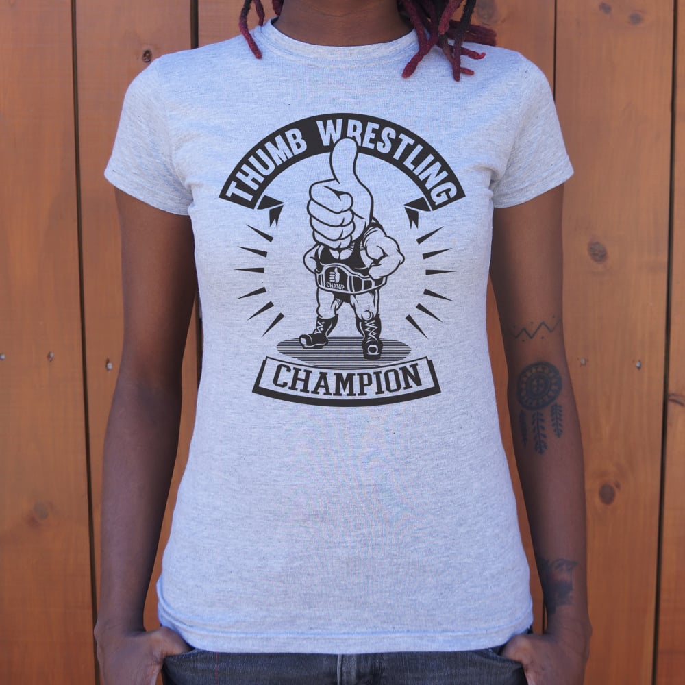 Thumb Wrestling Champion Funny Graphic