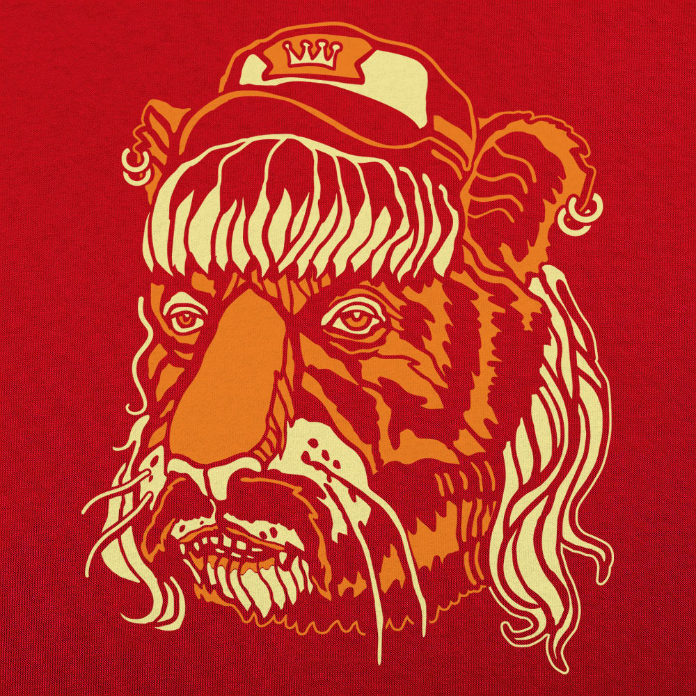 Tiger Man Mullet Half Man Half Tiger Face