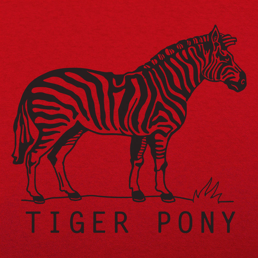 Tiger Pony Striped Zebra Pun Illustration