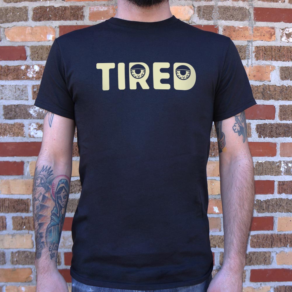 Tired with Sleepy Half Closed Eyes