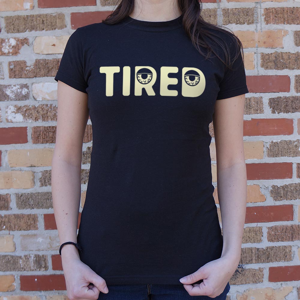 Tired with Sleepy Half Closed Eyes