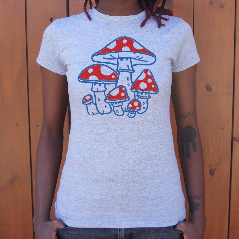 Toadstools Red Spotted Mushrooms Graphic
