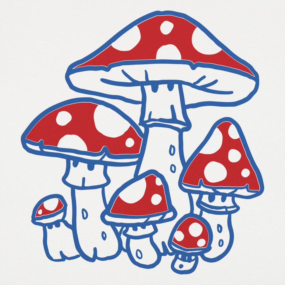 Toadstools Red Spotted Mushrooms Graphic