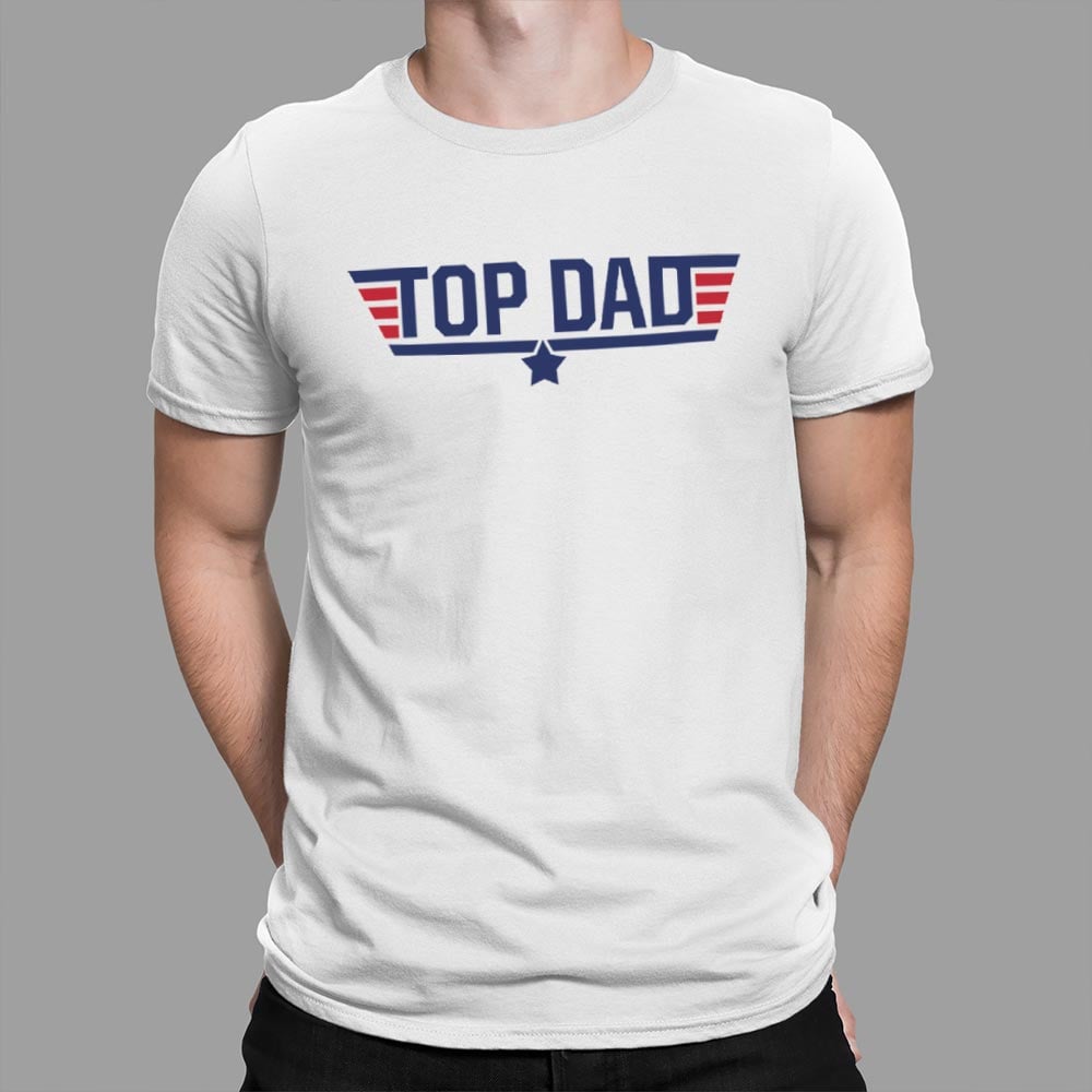 Top Dad Fighter Pilot Logo Parody