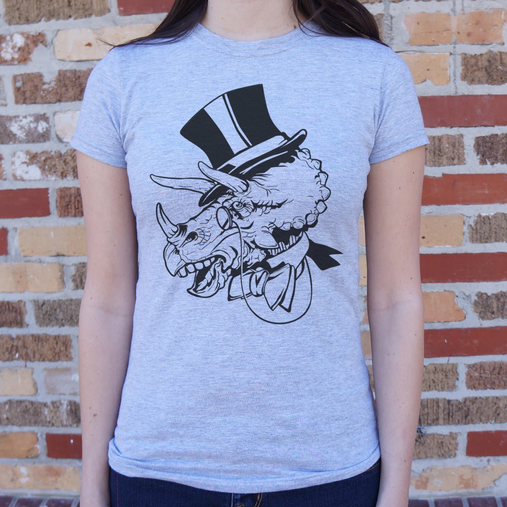 Triceratops in a Top Hat Illustration