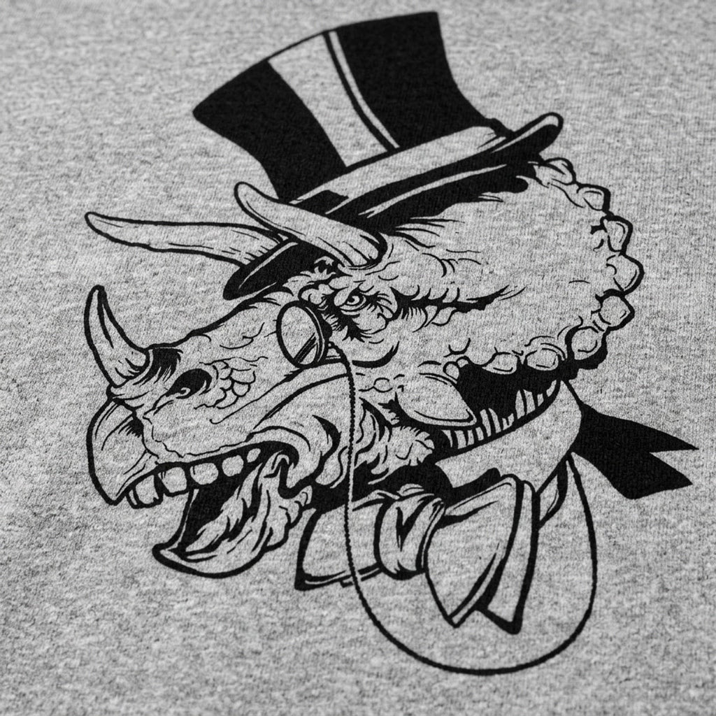 Triceratops in a Top Hat Illustration