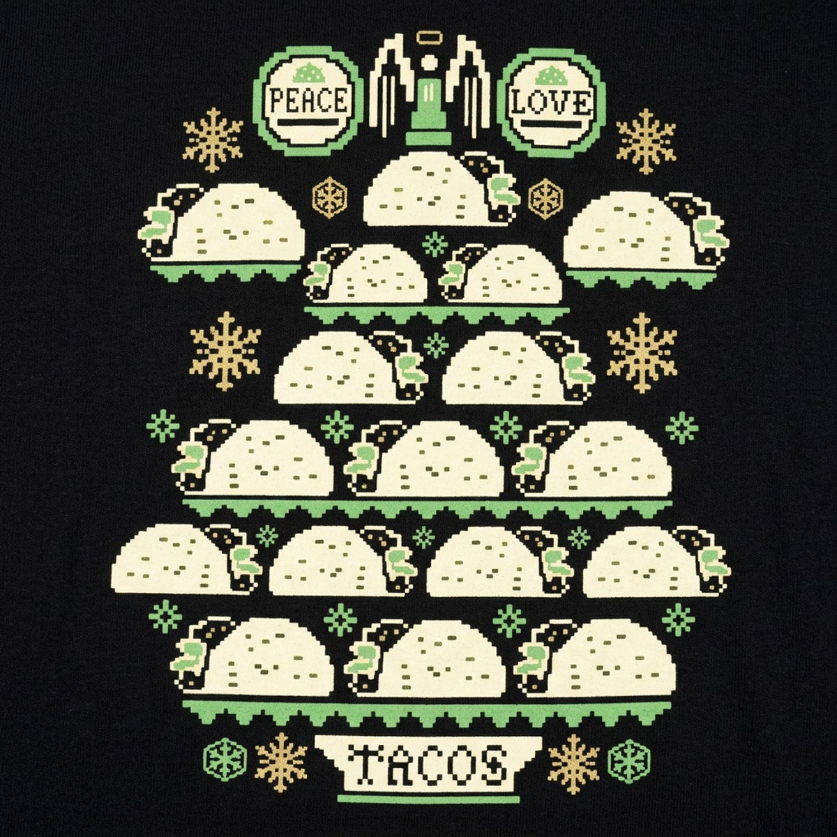 Ugly Taco Christmas Sweater Peace Love Tacos