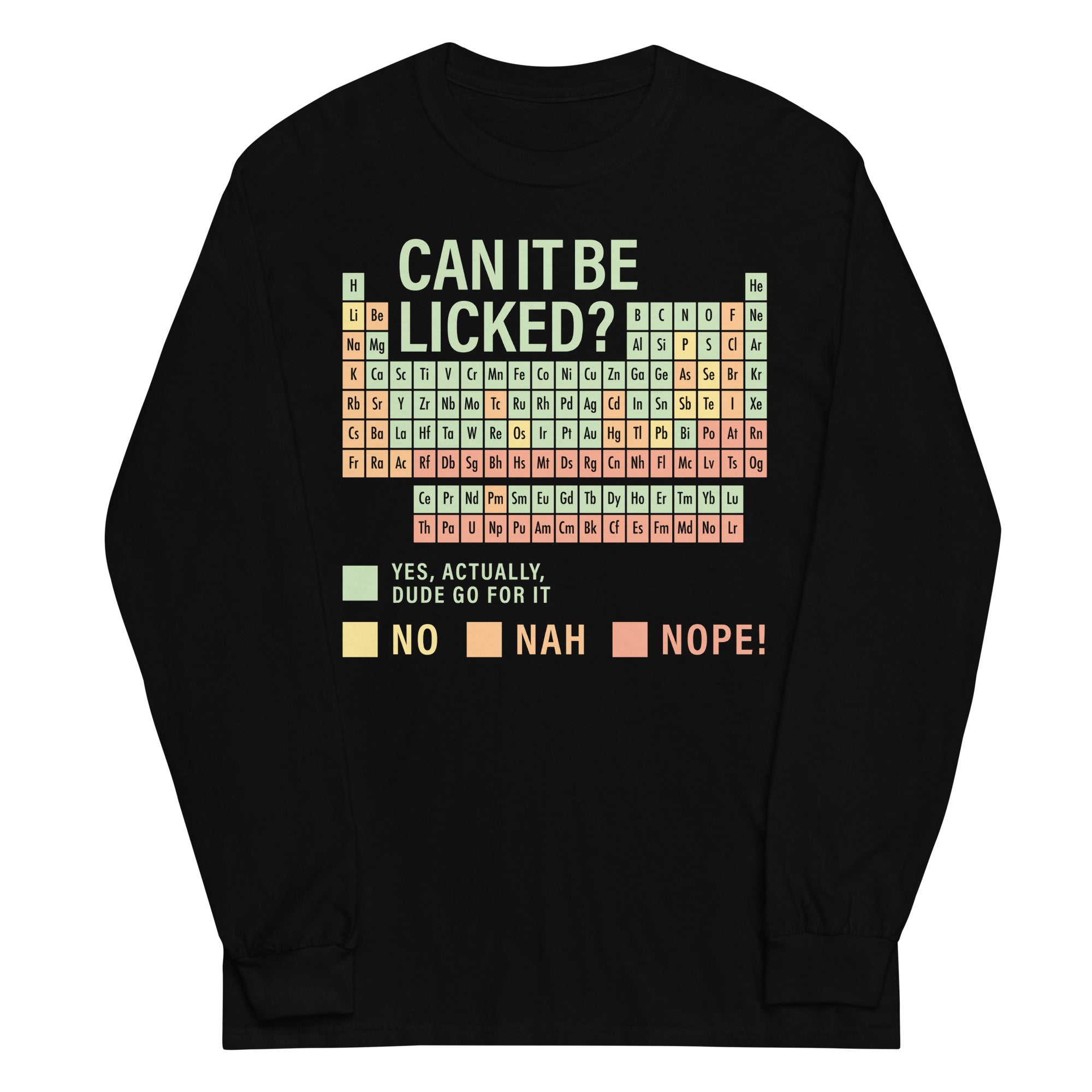 Can It Be Licked? Unisex Long Sleeve Tee