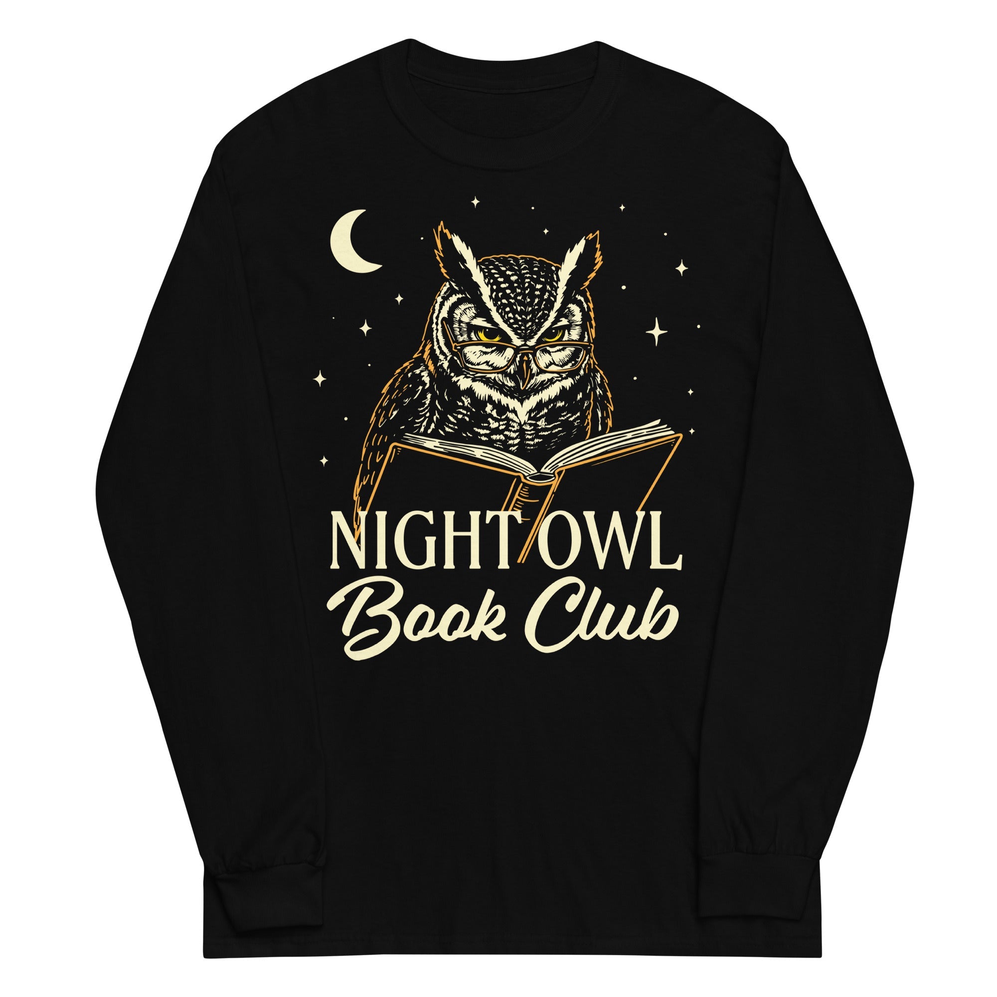 Night Owl Book Club Unisex Long Sleeve Tee