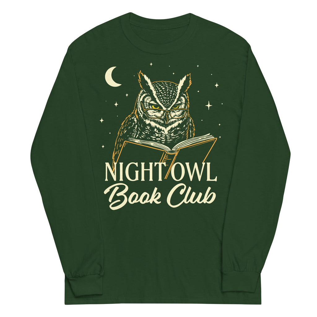 Night Owl Book Club Unisex Long Sleeve Tee