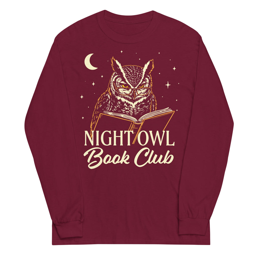Night Owl Book Club Unisex Long Sleeve Tee