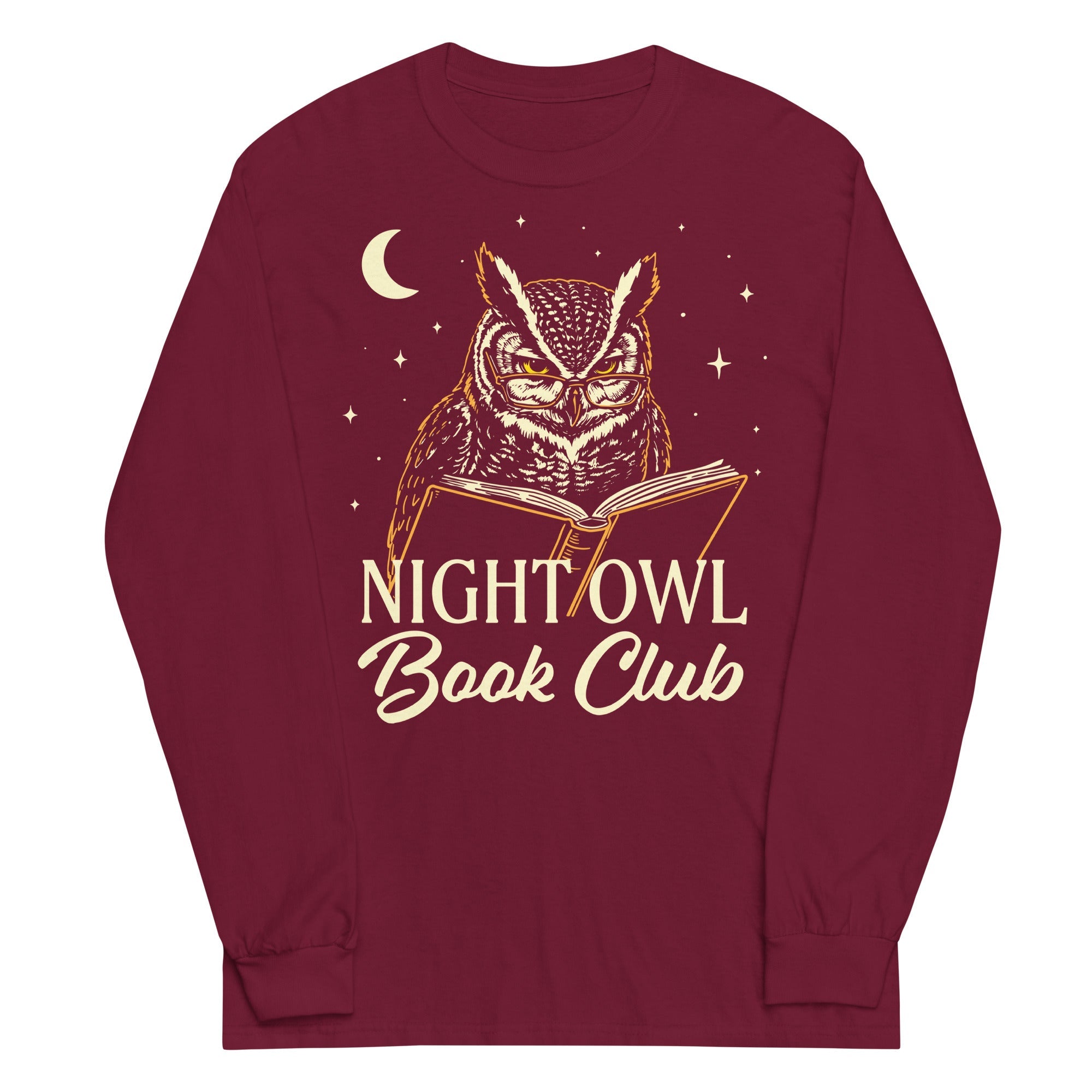 Night Owl Book Club Unisex Long Sleeve Tee