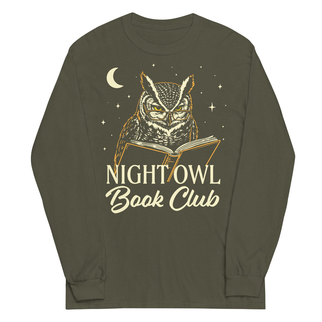 Night Owl Book Club Unisex Long Sleeve Tee