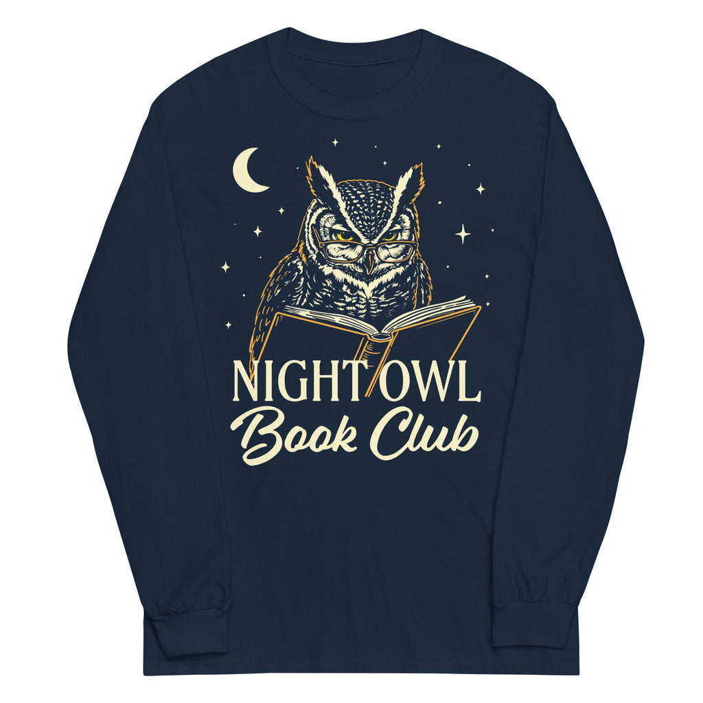 Night Owl Book Club Unisex Long Sleeve Tee