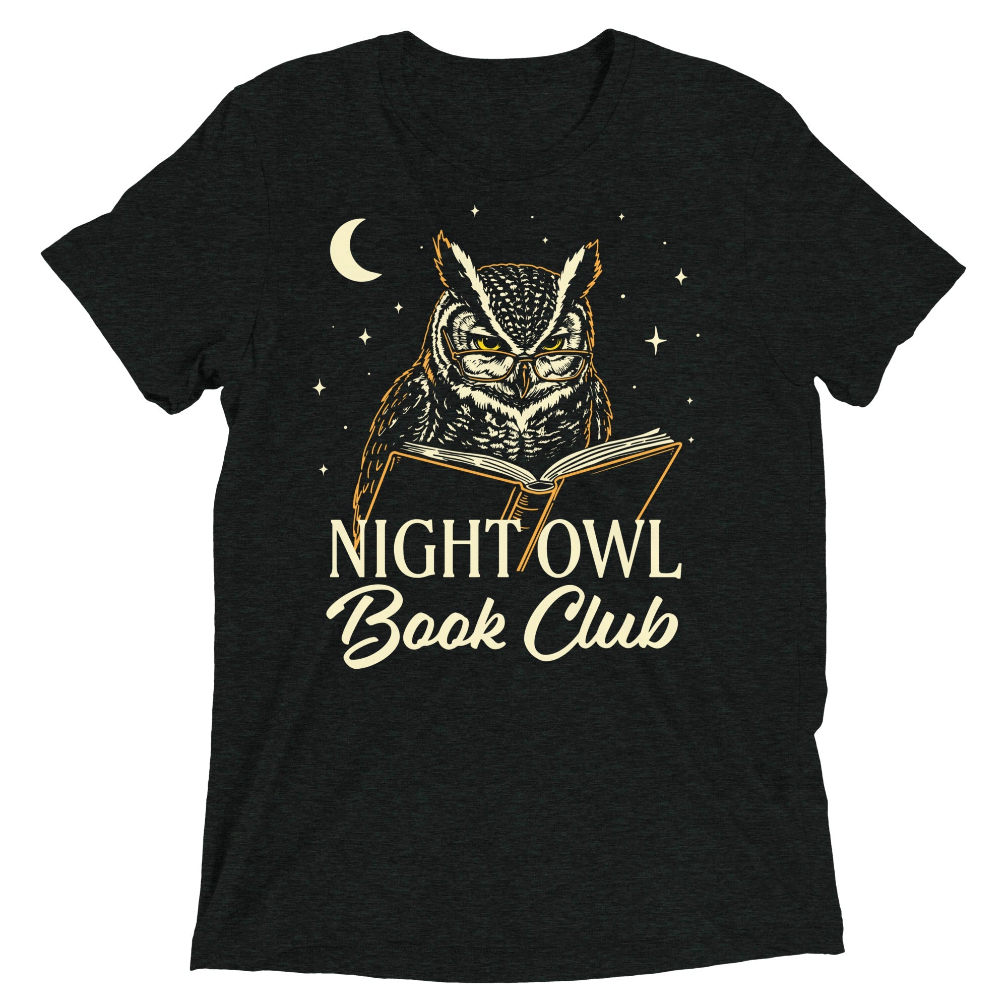 Night Owl Book Club Men's Tri-Blend Tee