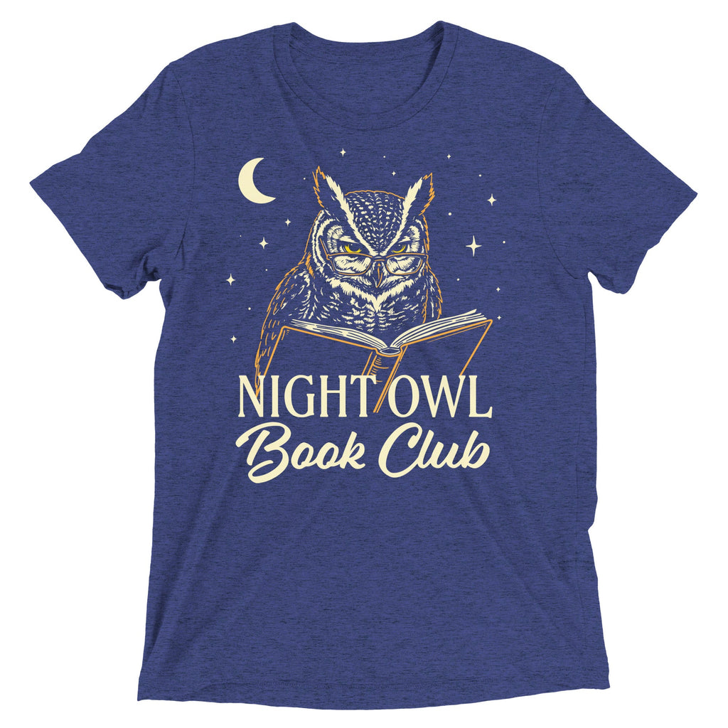 Night Owl Book Club Men's Tri-Blend Tee