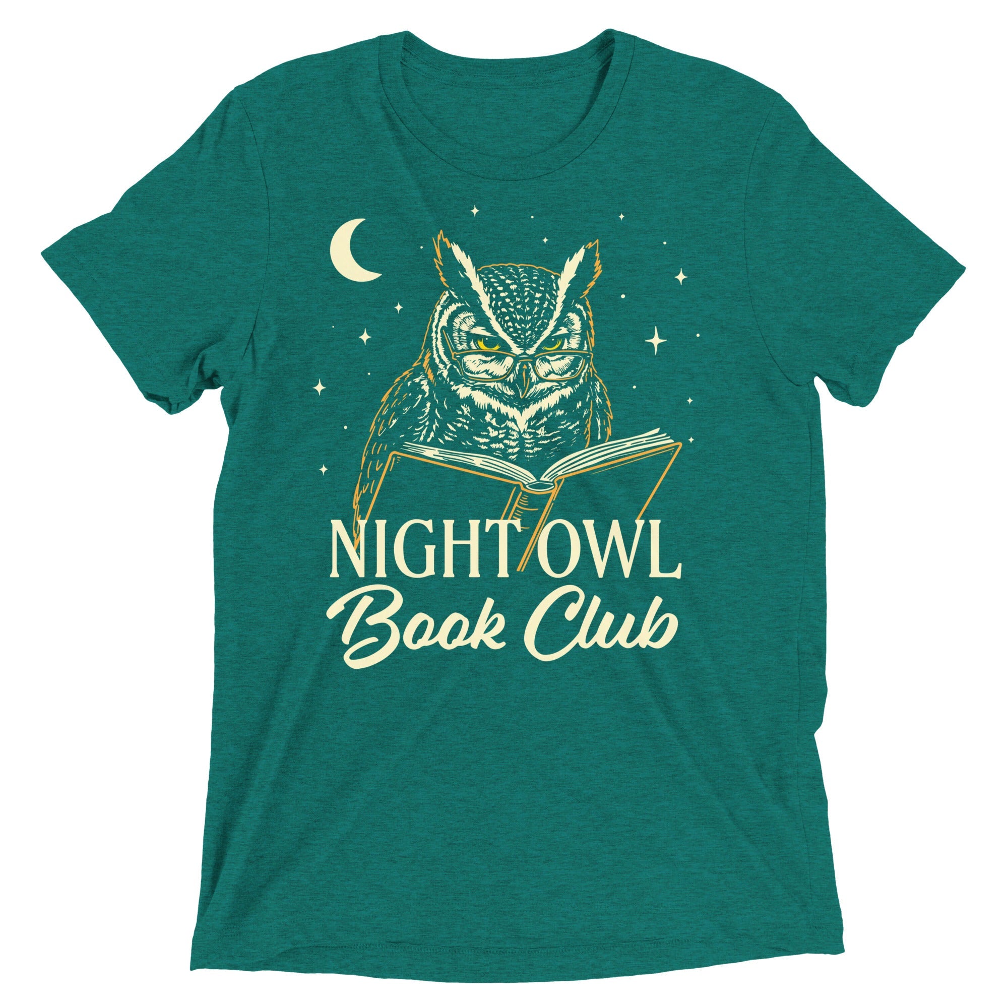 Night Owl Book Club Men's Tri-Blend Tee