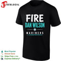Fire Dan Wilson Seattle Mariners MLB Baseball T-shirt