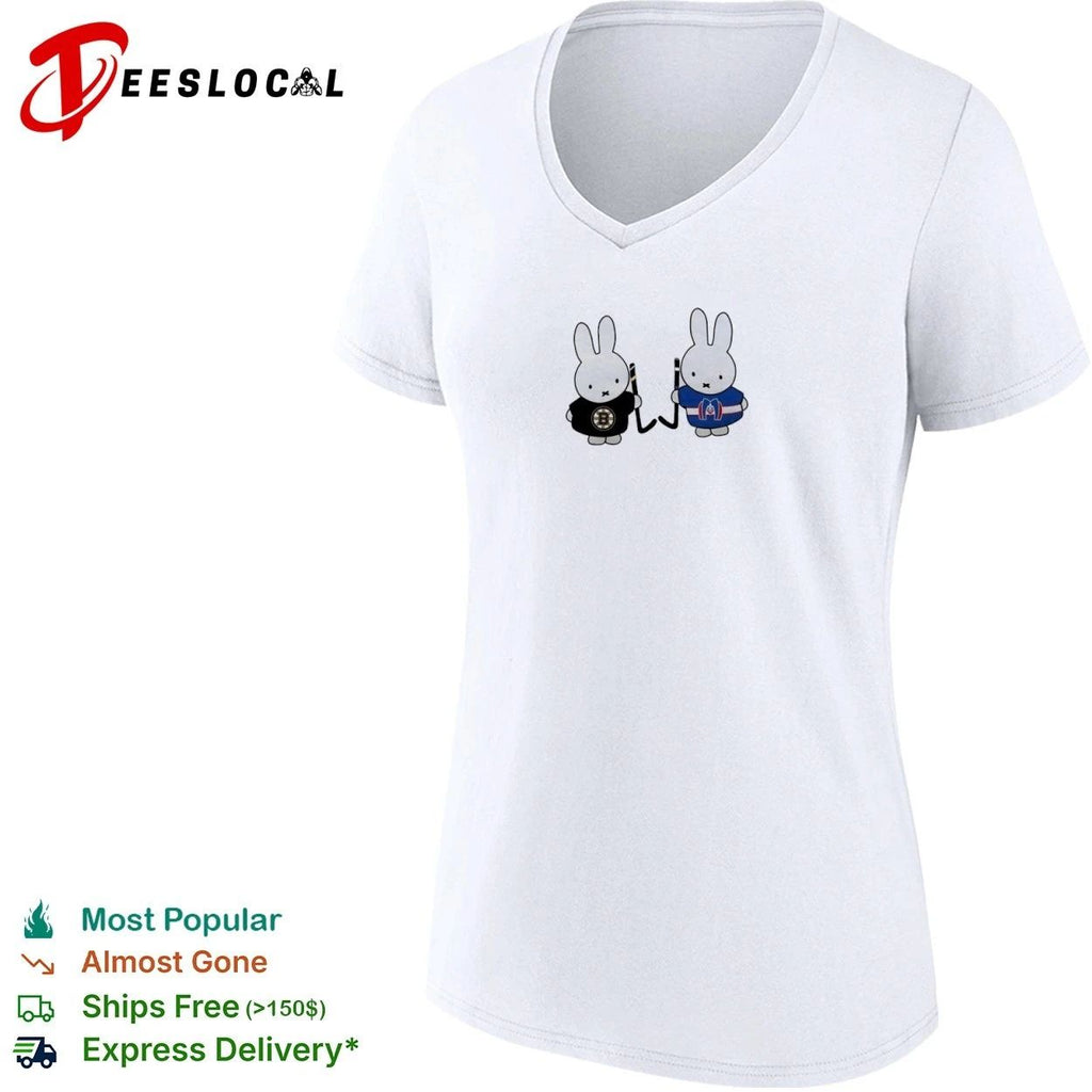 Miffy Boston Bruins and Montreal Canadiens Hockey T-shirt