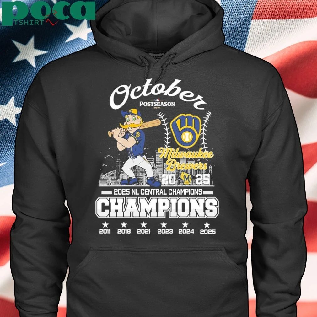 Milwaukee Brewers 2025 Nl Central Champions October Shirt