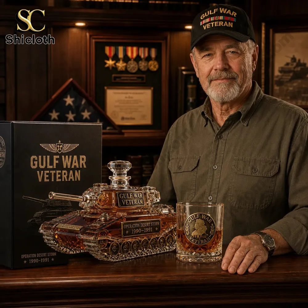 Gulf War Veteran Whiskey Limited Edition Bottle And Glass Set