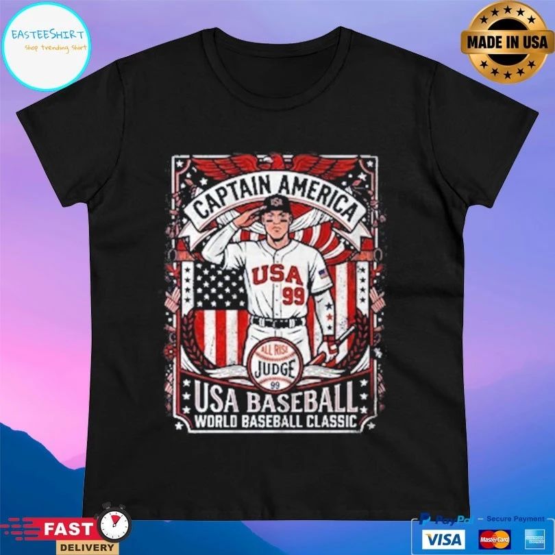 Judge Captain America USA 99 Baseball World Baseball Classic T-shirts