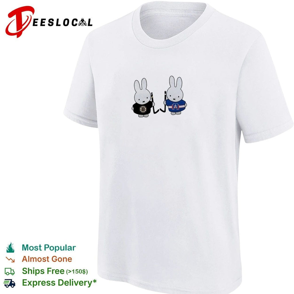 Miffy Boston Bruins and Montreal Canadiens Hockey T-shirt