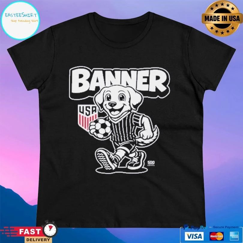 USA Soccer Mascot Banner T-shirts