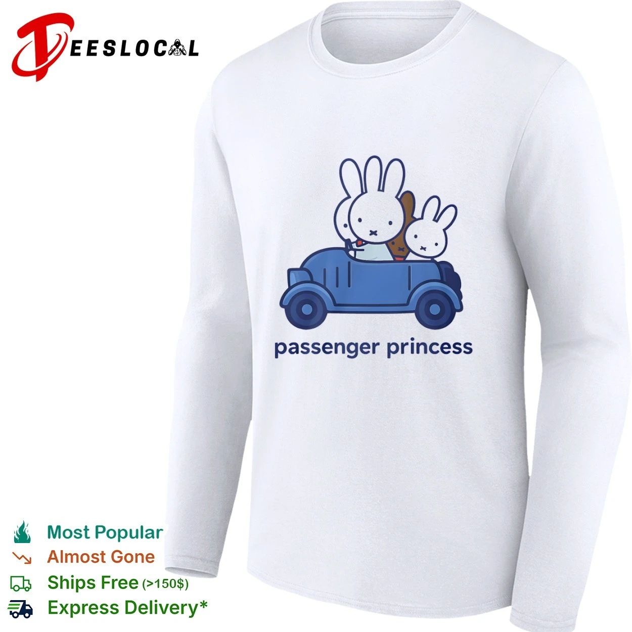 Miffy Passenger Princess Bunny Cute Rabbit T-shirt