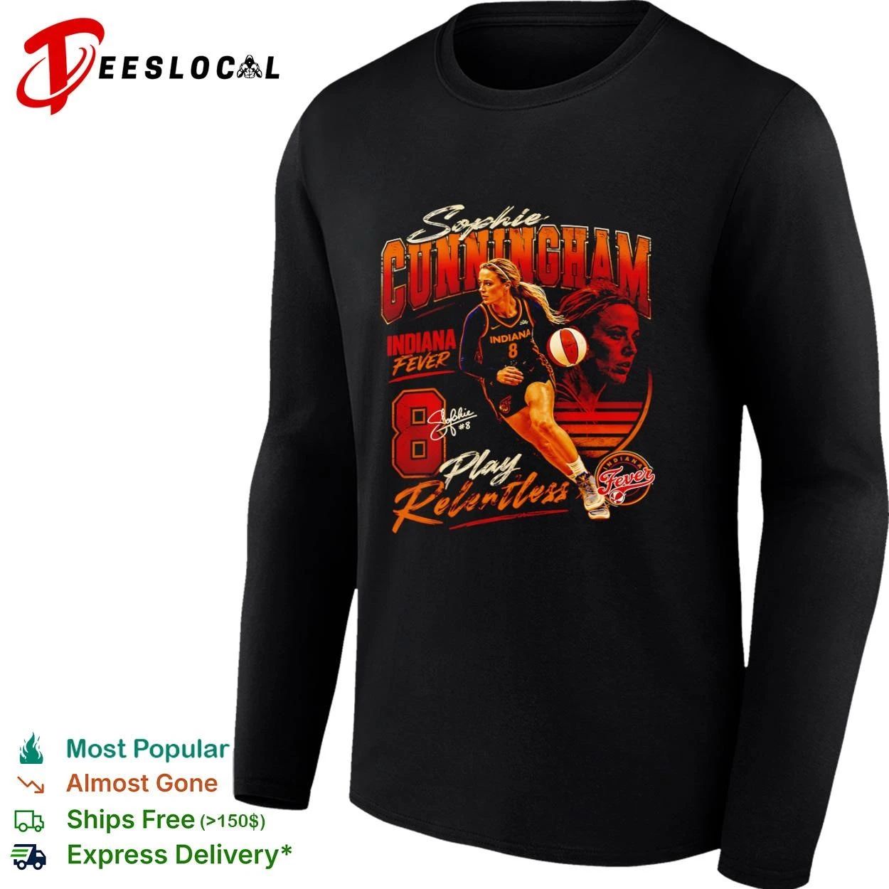 Sophie Cunningham Indiana Fever Play Relentless T-shirt