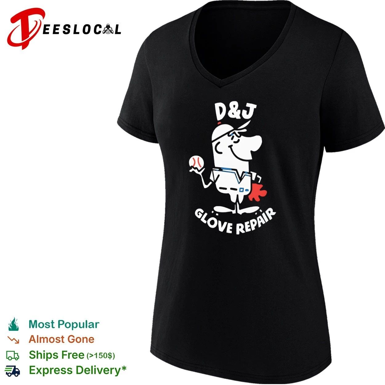 D&J Glove Repair baseball vintage sports T-shirt
