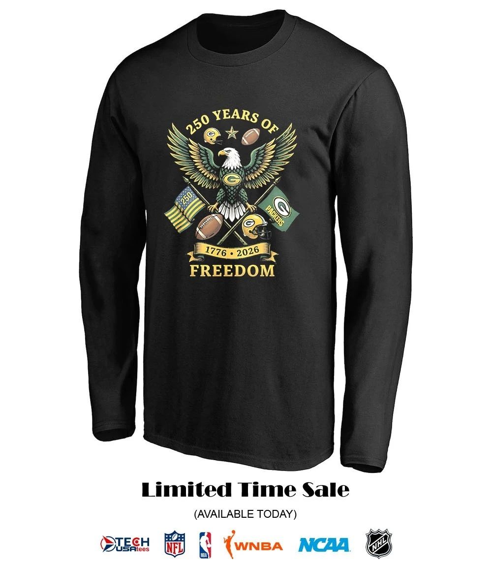 250 years of Freedom Green Bay Packers 1776-2026 shirt