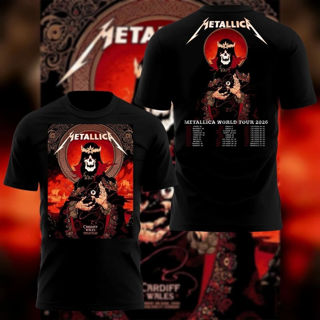 Metallica M72 Tour Cardiff Wales June 28 2026 Limited Edition T-Shirt Peter Diamond Poster Art Tee